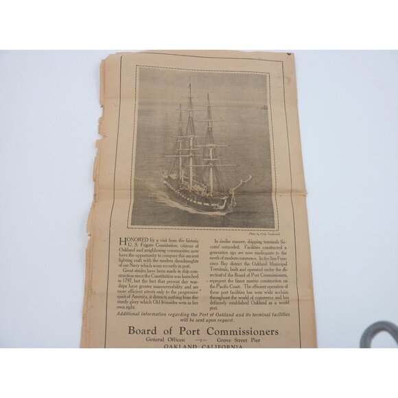 The Oakland post Enquirer Welcome Old ironsides April 1933 souvenir ed very rare - Picture 13 of 15